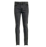 HOMME PLUS FAMME (オムファム)  STRIPE LOGO DENIM BLACKOUT