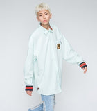 ロマンティッククラウン(ROMANTIC CROWN) Striped Cuffs Shirt_Sky