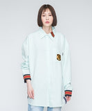 ロマンティッククラウン(ROMANTIC CROWN) Striped Cuffs Shirt_Sky