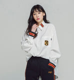 ロマンティッククラウン(ROMANTIC CROWN) Striped Cuffs Shirt_White