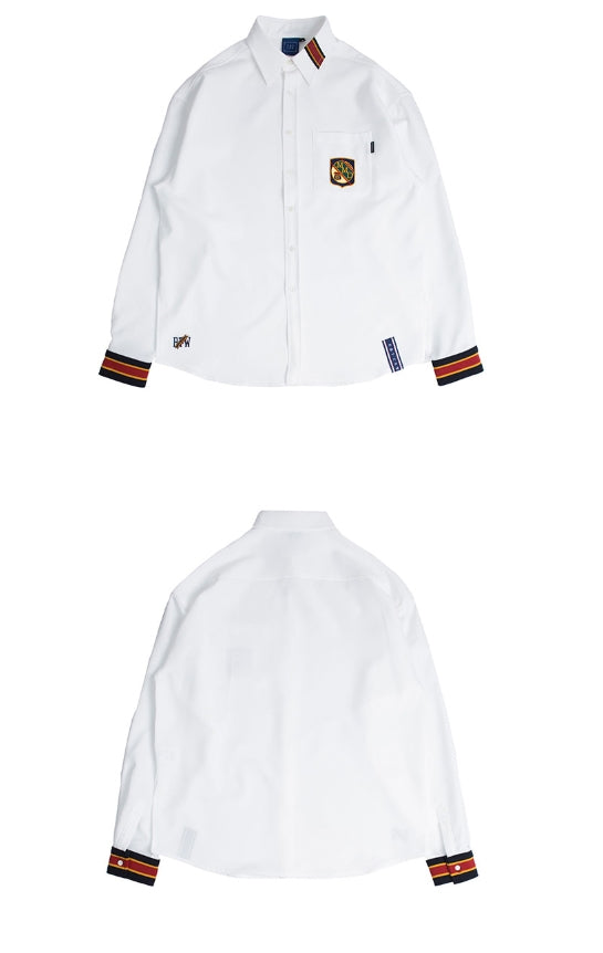 ロマンティッククラウン(ROMANTIC CROWN) Striped Cuffs Shirt_White