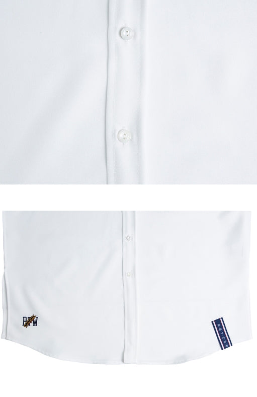 ロマンティッククラウン(ROMANTIC CROWN) Striped Cuffs Shirt_White