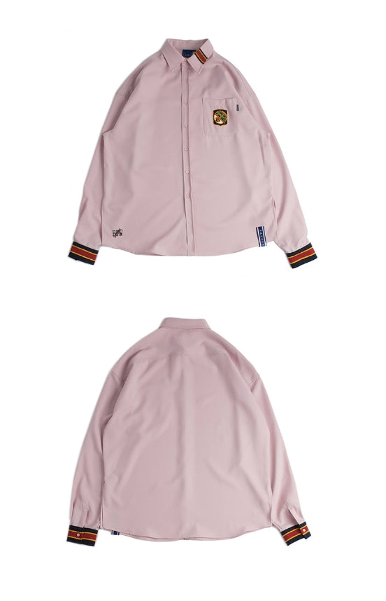 ロマンティッククラウン(ROMANTIC CROWN) Striped Cuffs Shirt_Pink