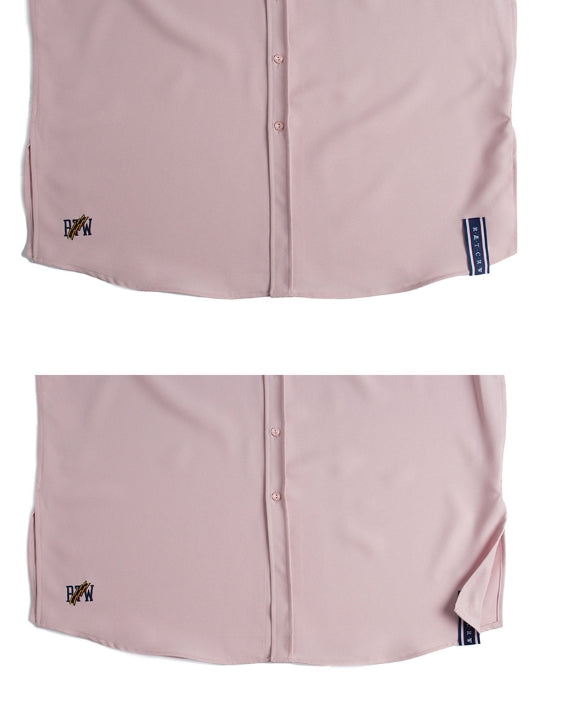 ロマンティッククラウン(ROMANTIC CROWN) Striped Cuffs Shirt_Pink