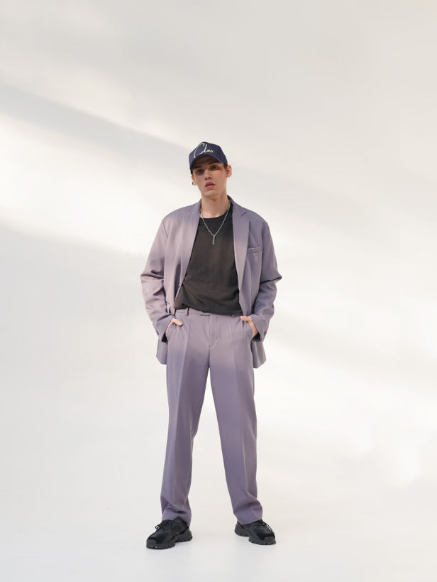 パーステップ(PERSTEP) One Button Semi wide Slacks 3種 BJLP4322