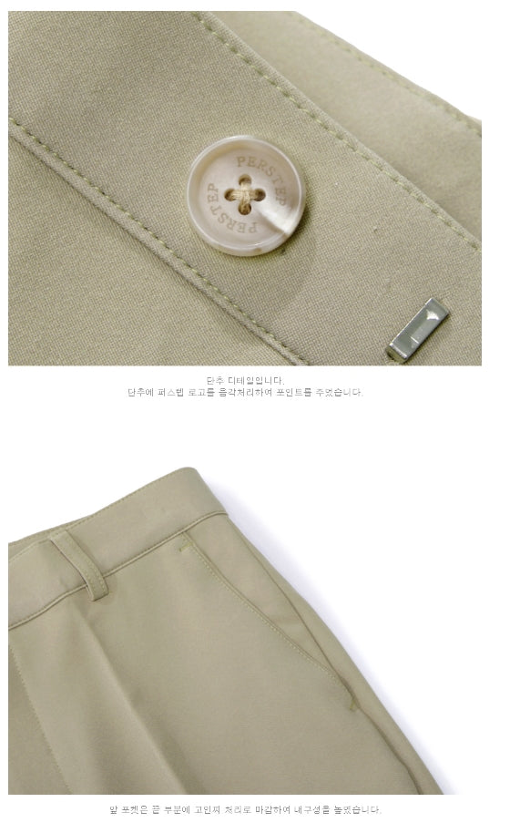 パーステップ(PERSTEP) One Button Semi wide Slacks 3種 BJLP4322