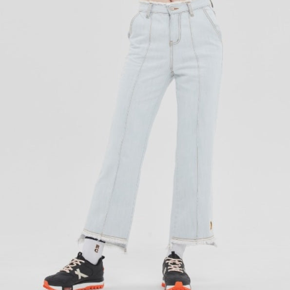 ロマンティッククラウン(ROMANTIC CROWN) GNAC CUTTING PANTALON_LIGHT BLUE