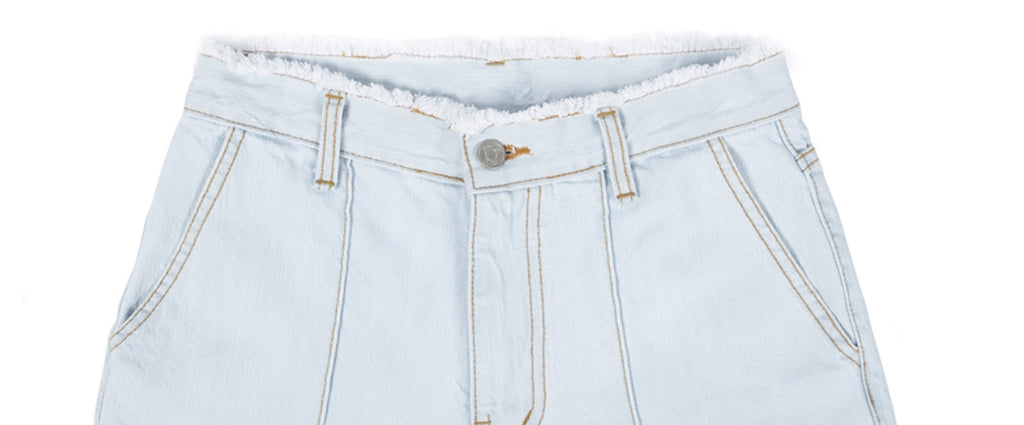ロマンティッククラウン(ROMANTIC CROWN) GNAC CUTTING PANTALON_LIGHT BLUE