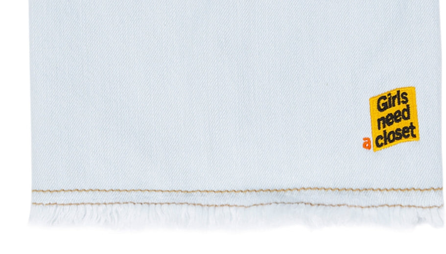 ロマンティッククラウン(ROMANTIC CROWN) GNAC CUTTING PANTALON_LIGHT BLUE