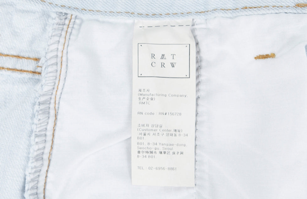 ロマンティッククラウン(ROMANTIC CROWN) GNAC CUTTING PANTALON_LIGHT BLUE