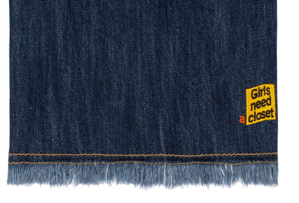 ロマンティッククラウン(ROMANTIC CROWN)GNAC CUTTING PANTALON_BLUE