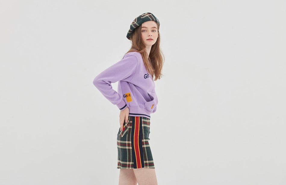 ロマンティッククラウン(ROMANTIC CROWN)  GNAC POCKET SWEATSHIRT_PURPLE