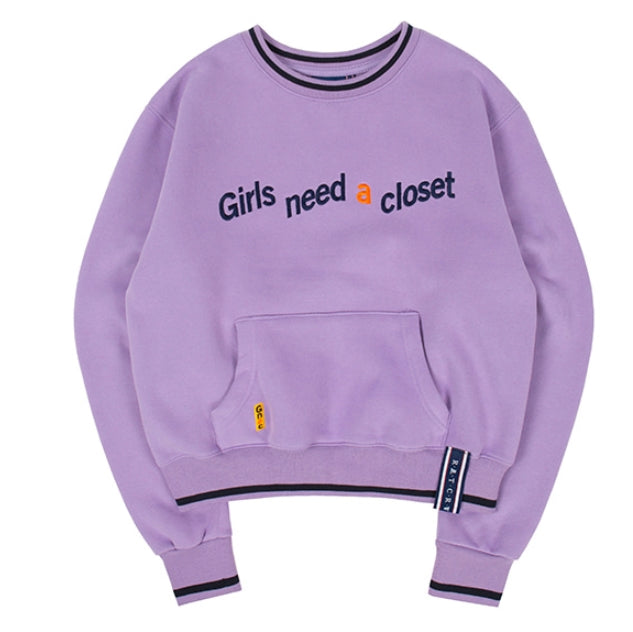 ロマンティッククラウン(ROMANTIC CROWN)  GNAC POCKET SWEATSHIRT_PURPLE