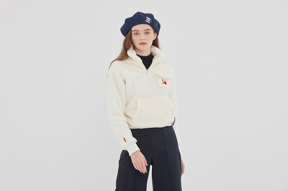 ロマンティッククラウン(ROMANTIC CROWN) UNLOCK YOUR MIND FLEECE ANORAK_OATMEAL
