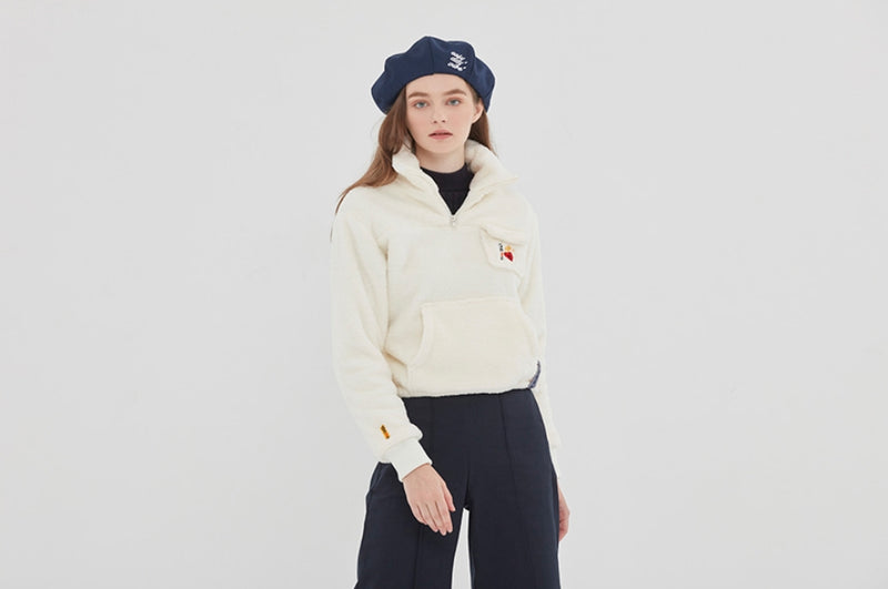 ロマンティッククラウン(ROMANTIC CROWN) UNLOCK YOUR MIND FLEECE ANORAK_OATMEAL