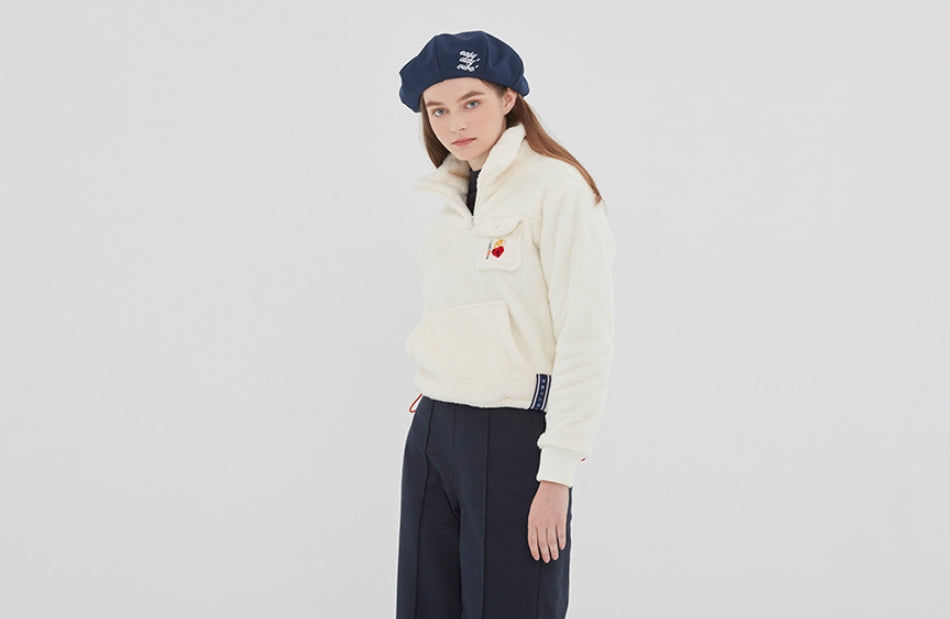 ロマンティッククラウン(ROMANTIC CROWN) UNLOCK YOUR MIND FLEECE ANORAK_OATMEAL