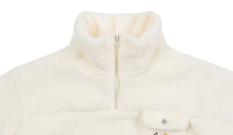 ロマンティッククラウン(ROMANTIC CROWN) UNLOCK YOUR MIND FLEECE ANORAK_OATMEAL