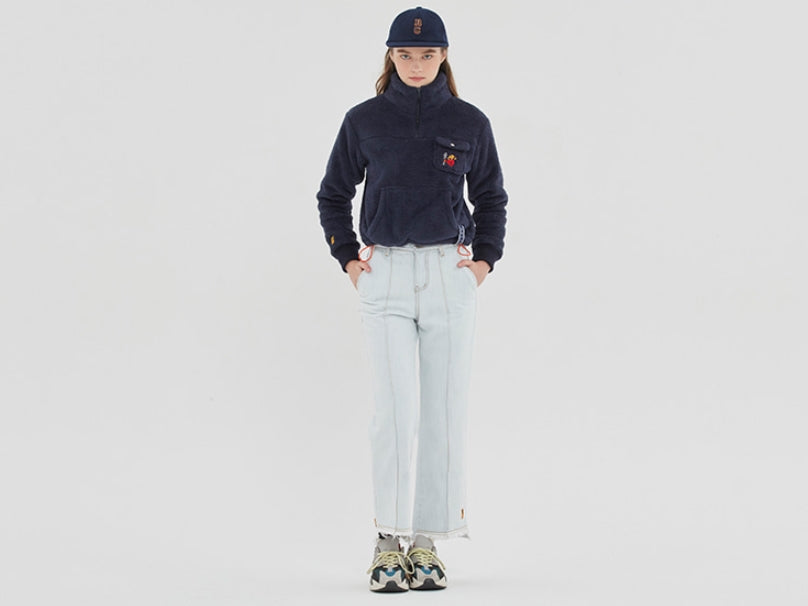 ロマンティッククラウン(ROMANTIC CROWN) UNLOCK YOUR MIND FLEECE ANORAK_NAVY