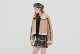 ロマンティッククラウン(ROMANTIC CROWN) GNAC SHORT MOUTON JACKET_BEIGE