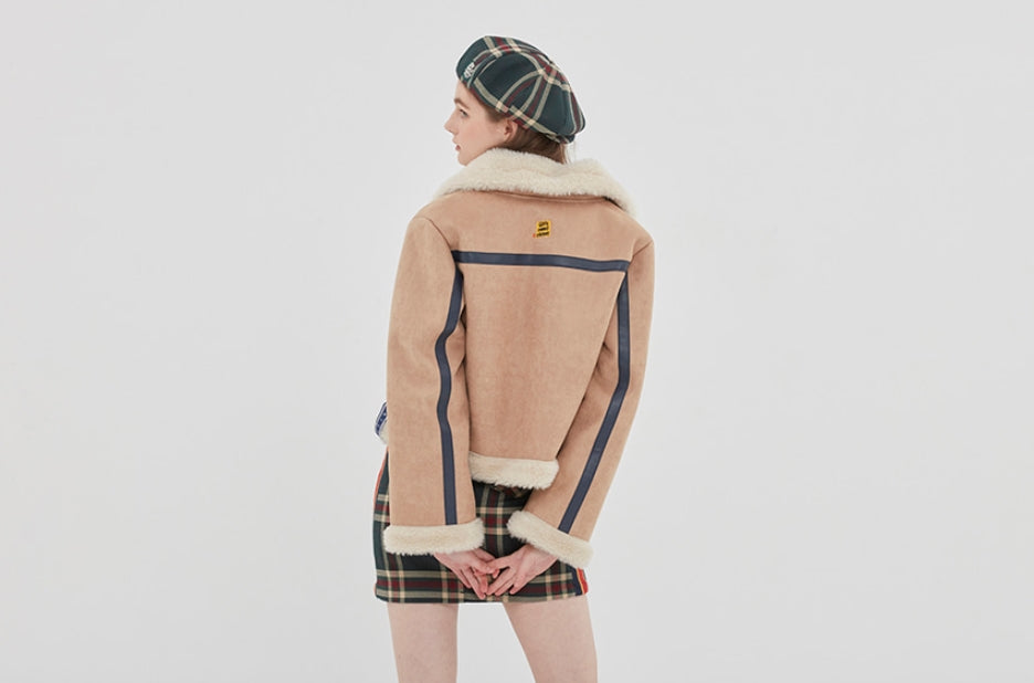 ロマンティッククラウン(ROMANTIC CROWN) GNAC SHORT MOUTON JACKET_BEIGE