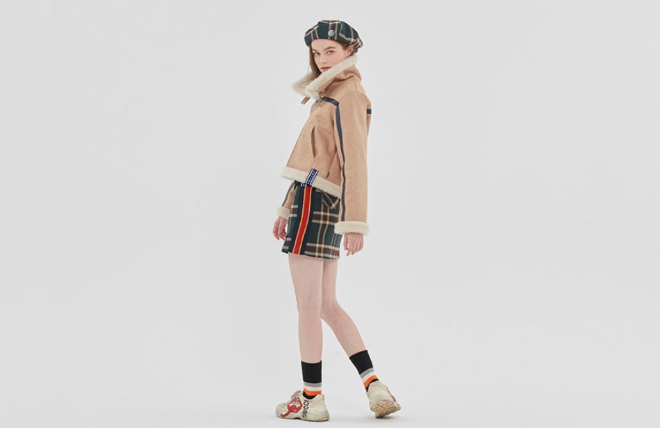 ロマンティッククラウン(ROMANTIC CROWN) GNAC SHORT MOUTON JACKET_BEIGE
