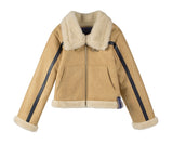 ロマンティッククラウン(ROMANTIC CROWN) GNAC SHORT MOUTON JACKET_BEIGE