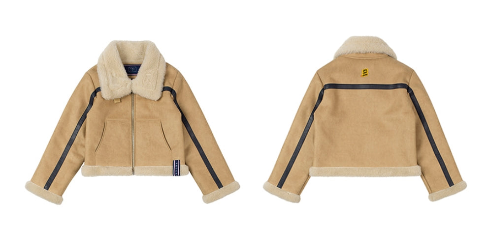 ロマンティッククラウン(ROMANTIC CROWN) GNAC SHORT MOUTON JACKET_BEIGE