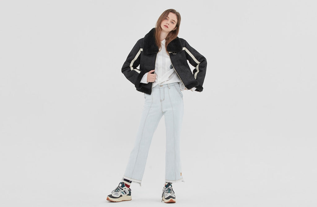 ロマンティッククラウン(ROMANTIC CROWN) GNAC SHORT MOUTON JACKET_BLACK