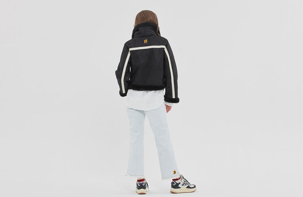 ロマンティッククラウン(ROMANTIC CROWN) GNAC SHORT MOUTON JACKET_BLACK