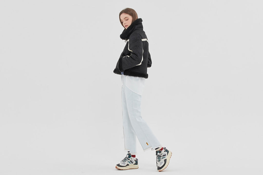ロマンティッククラウン(ROMANTIC CROWN) GNAC SHORT MOUTON JACKET_BLACK