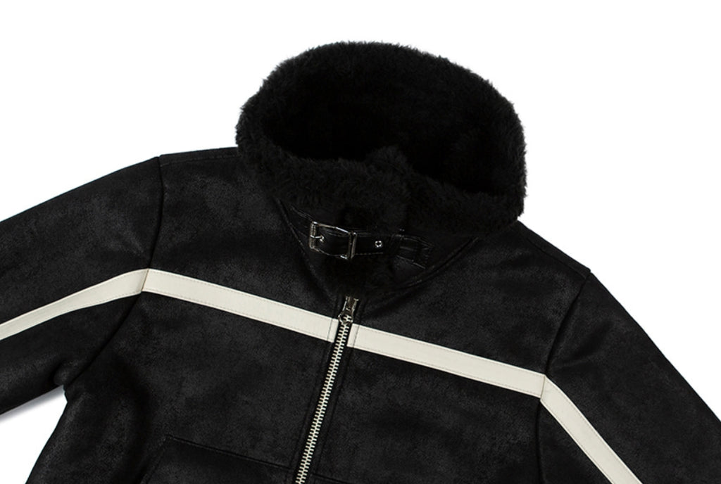 ロマンティッククラウン(ROMANTIC CROWN) GNAC SHORT MOUTON JACKET_BLACK