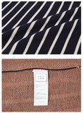 ロマンティッククラウン(ROMANTIC CROWN) V NECK STRIPE VEST_NAVY