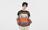 ロマンティッククラウン(ROMANTIC CROWN) RACING COLOR BLOCK KNIT_BLACK