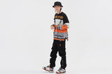 ロマンティッククラウン(ROMANTIC CROWN) RACING COLOR BLOCK KNIT_BLACK