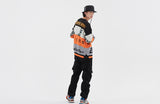 ロマンティッククラウン(ROMANTIC CROWN) RACING COLOR BLOCK KNIT_BLACK