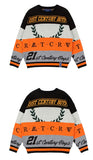 ロマンティッククラウン(ROMANTIC CROWN) RACING COLOR BLOCK KNIT_BLACK