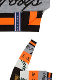 ロマンティッククラウン(ROMANTIC CROWN) RACING COLOR BLOCK KNIT_BLACK