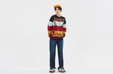 ロマンティッククラウン(ROMANTIC CROWN) RACING COLOR BLOCK KNIT_NAVY