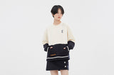 ロマンティッククラウン(ROMANTIC CROWN) MIX FABRIC SWEATSHIRT_OATMEAL