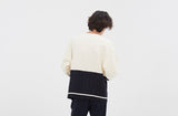 ロマンティッククラウン(ROMANTIC CROWN) MIX FABRIC SWEATSHIRT_OATMEAL