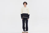 ロマンティッククラウン(ROMANTIC CROWN) MIX FABRIC SWEATSHIRT_OATMEAL