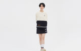 ロマンティッククラウン(ROMANTIC CROWN) MIX FABRIC SWEATSHIRT_OATMEAL