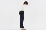 ロマンティッククラウン(ROMANTIC CROWN) MIX FABRIC SWEATSHIRT_OATMEAL