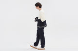ロマンティッククラウン(ROMANTIC CROWN) MIX FABRIC SWEATSHIRT_OATMEAL
