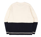 ロマンティッククラウン(ROMANTIC CROWN) MIX FABRIC SWEATSHIRT_OATMEAL