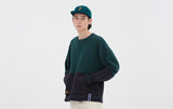 ロマンティッククラウン(ROMANTIC CROWN) MIX FABRIC SWEATSHIRT_GREEN