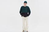 ロマンティッククラウン(ROMANTIC CROWN) MIX FABRIC SWEATSHIRT_GREEN