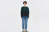 ロマンティッククラウン(ROMANTIC CROWN) MIX FABRIC SWEATSHIRT_GREEN