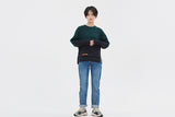 ロマンティッククラウン(ROMANTIC CROWN) MIX FABRIC SWEATSHIRT_GREEN