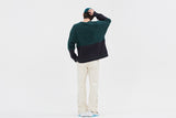 ロマンティッククラウン(ROMANTIC CROWN) MIX FABRIC SWEATSHIRT_GREEN